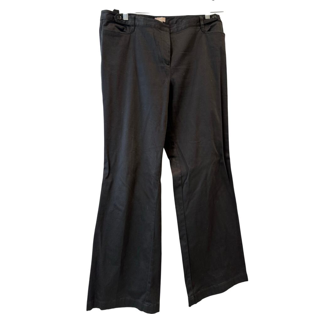 J Jill Genuine Fit Below the Waist Stretch 14P Pants Slacks Trousers Black